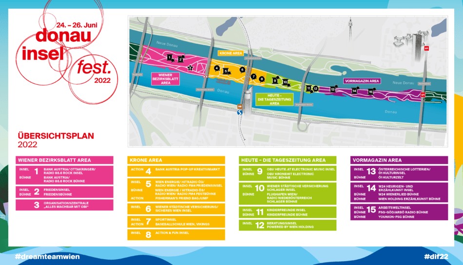 Donauinselfest 2022 map