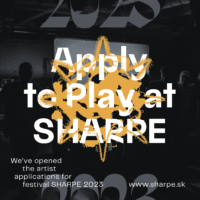 SHARPE festival 2023 application poster