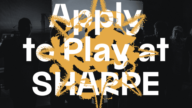 SHARPE festival 2023 application poster