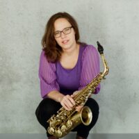 Viola Falb with saxophone by Martin Bilinovac